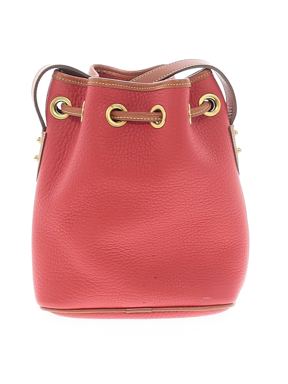 Dooney & Bourke Red Pebble All Weather Leather Drawstring Crossbody - Picture 3 of 9